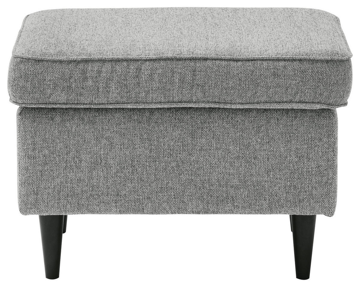 HOCKER Webstoff Grau  - Schwarz/Grau, Basics, Textil (63/43/42cm) - MID.YOU
