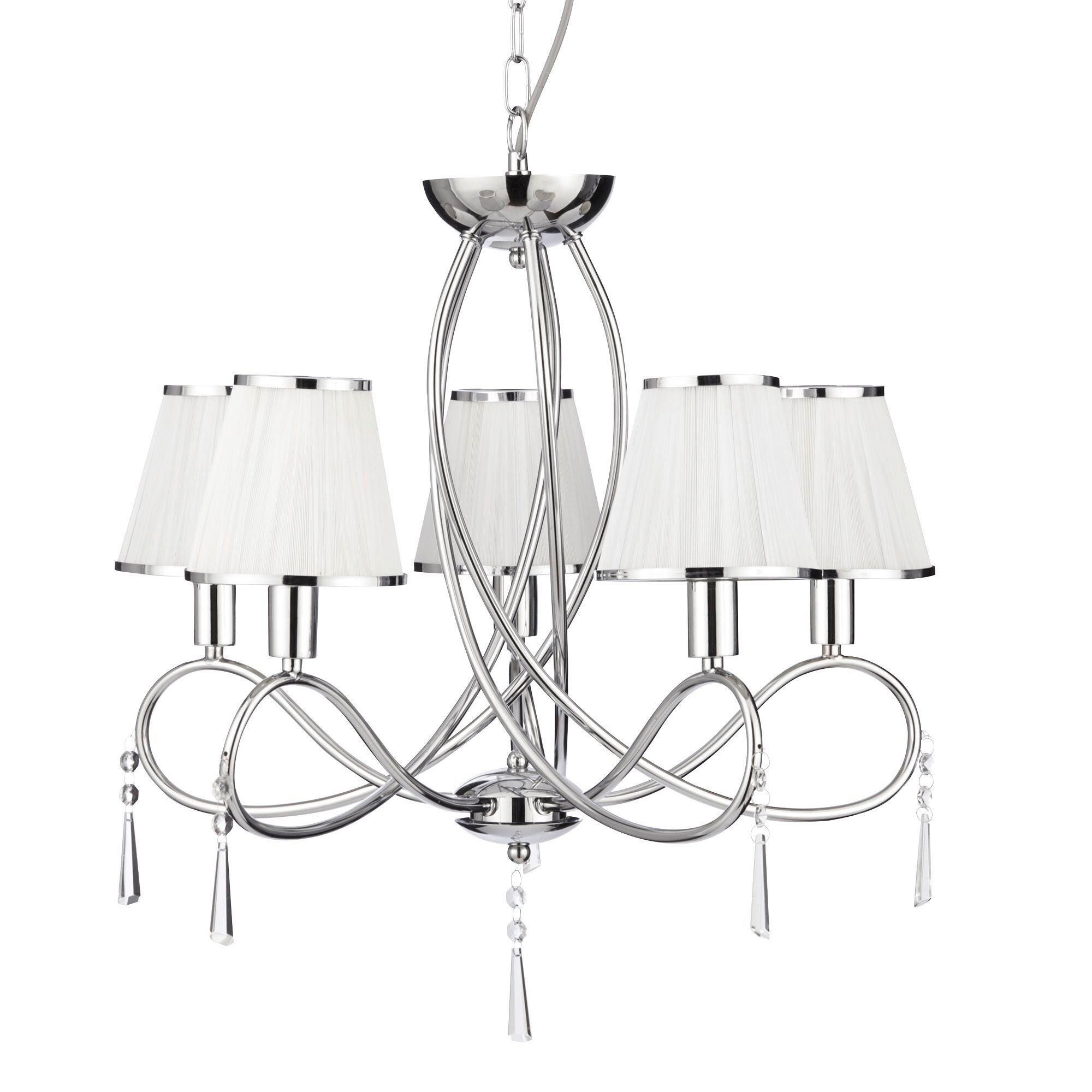Lampă suspendată - alb, Basics, metal/textil (55/120/59cm)