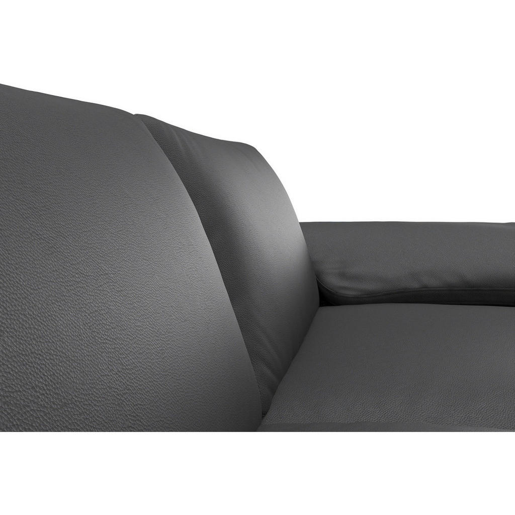 Thumbnail - Livetastic Ecksofa, Schwarz, Leder, Echtleder, Color-Finish-Leder, 5-Sitzer, Füllung: Schaumstoff, Federn,Schaumstoff, O...