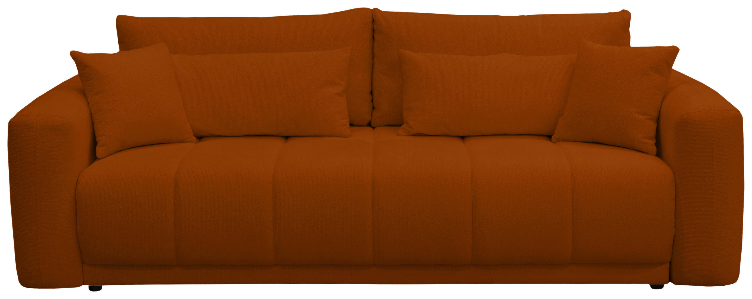 SCHLAFSOFA  in Orange  - Schwarz/Orange, Design, Holz/Textil (245/90/117cm) - MID.YOU