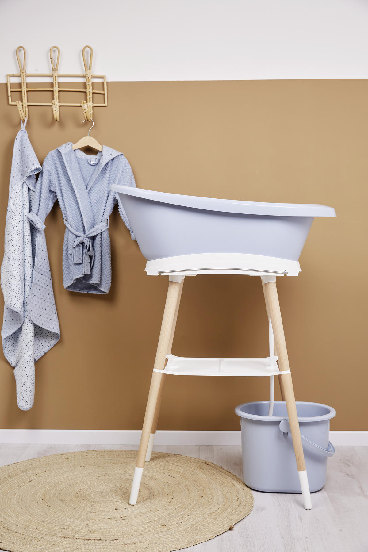 SET ZA KUPANJE BEBE  Sense Basis  - plava, Basics, plastika (79,5/40/46cm) - Bebe Jou
