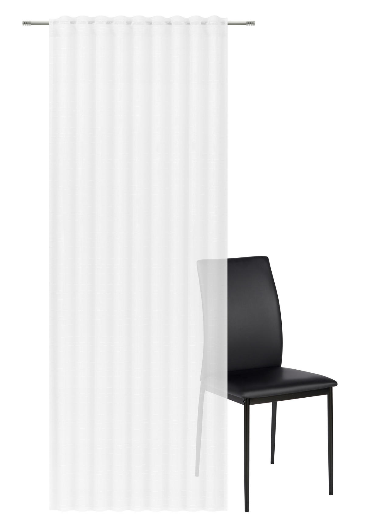 FERTIGVORHANG  halbtransparent  140/245 cm  2 Stück  - Weiß, Design, Textil (140/245cm) - Esposa