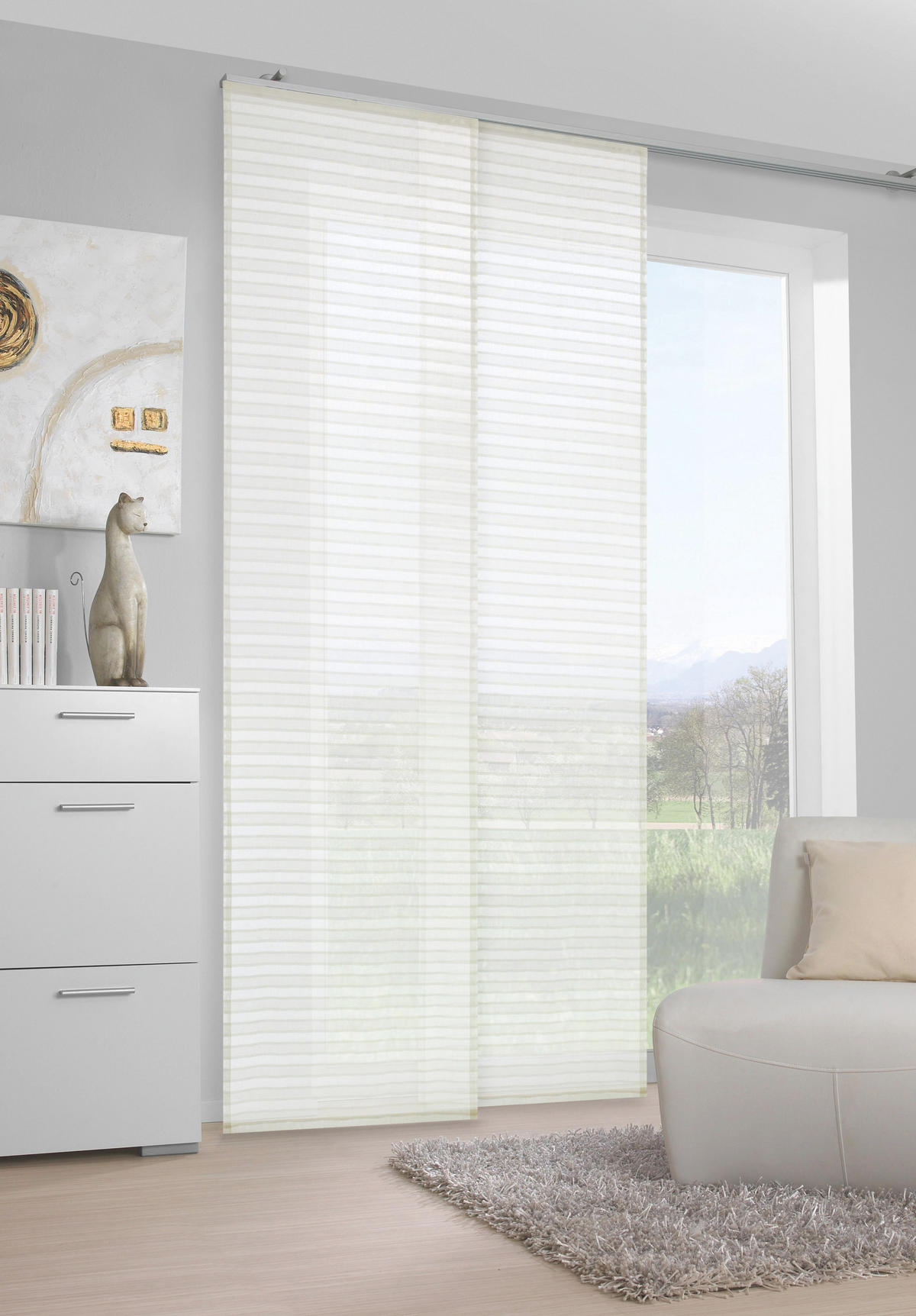 FLÄCHENVORHANG     60/245 cm  - Naturfarben, Basics, Textil (60/245cm) - Boxxx