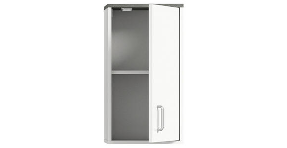 HÄNGESCHRANK 32/60/21 cm - Silberfarben/Weiß, MODERN, Holzwerkstoff/Kunststoff (32/60/21cm) - Xora