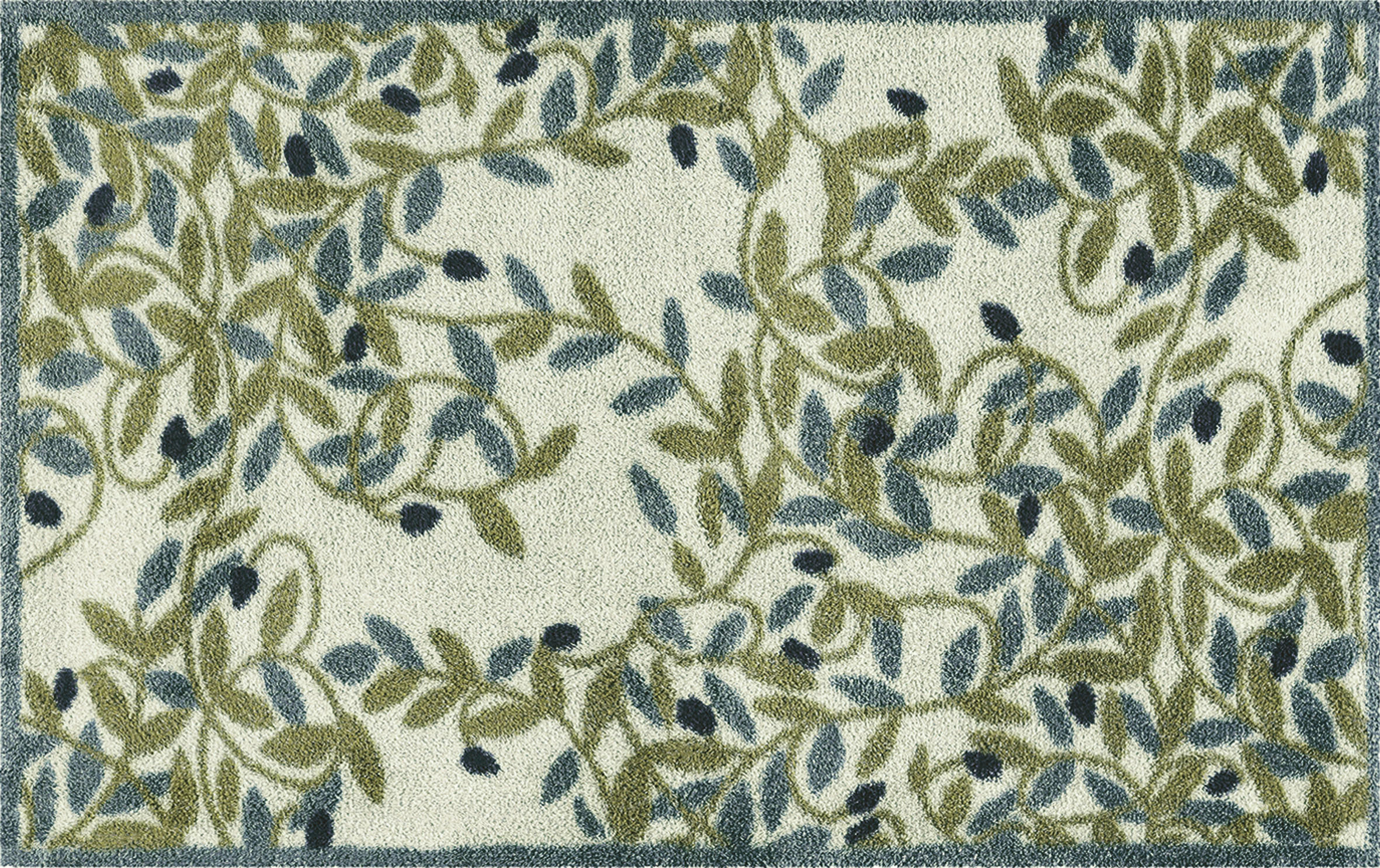 wash+dry Flachwebeteppich Olive Grün 75x120 cm