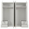 DREHTÜRENSCHRANK 224/214/60 cm,  in Weiß, Weiß Hochglanz, 4-türig  - Weiß Hochglanz/Weiß, Trend, Holzwerkstoff (224/214/60cm) - Carryhome
