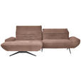 ECKSOFA  in Bouclé Altrosa  170-195/280 cm  - Schwarz/Altrosa, Design, Textil/Metall (170-195/280cm) - Dieter Knoll