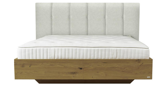 BOXSPRINGBETT 180/200 cm in Wildeiche, Grauweiß - Wildeiche/Grauweiß, Natur, Holz/Textil (180/200cm) - Valnatura
