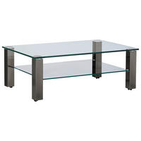 COUCHTISCH in Metall, Glas 110/70/42,5 cm  - Grau, Design, Glas/Kunststoff (110/70/42,5cm)