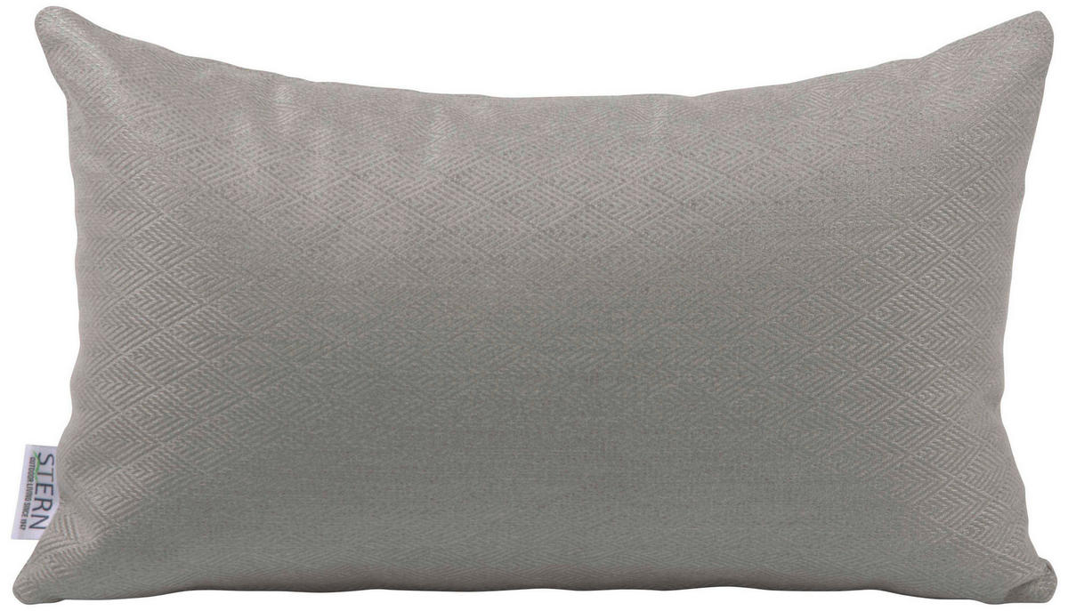 OUTDOOR-KISSEN Raute  - Hellgrau, Basics, Textil (35/55cm) - Stern