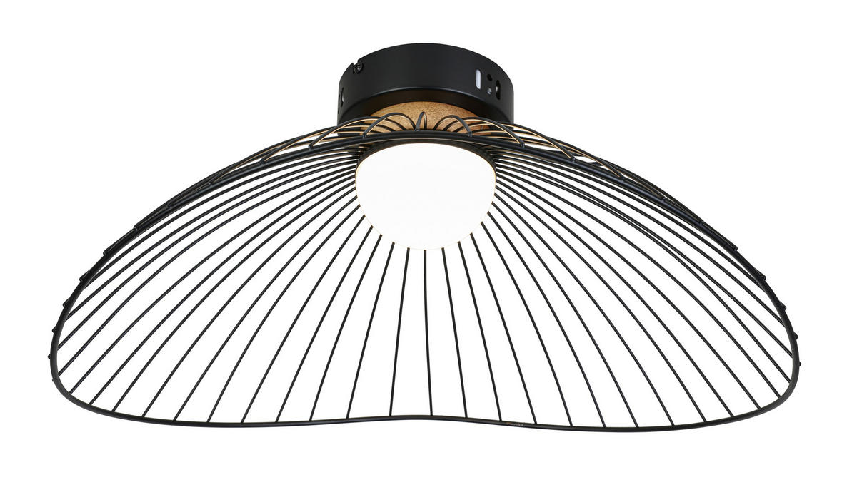 DECKENLEUCHTE 45/43/22,5 cm  - Schwarz/Naturfarben, Trend, Holz/Kunststoff (45/43/22,5cm) - Collett's Monde