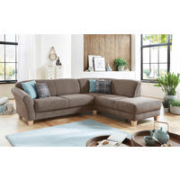 ECKSOFA Taupe Flachgewebe  - Taupe/Naturfarben, KONVENTIONELL, Holz/Textil (257/212cm) - Sit & More