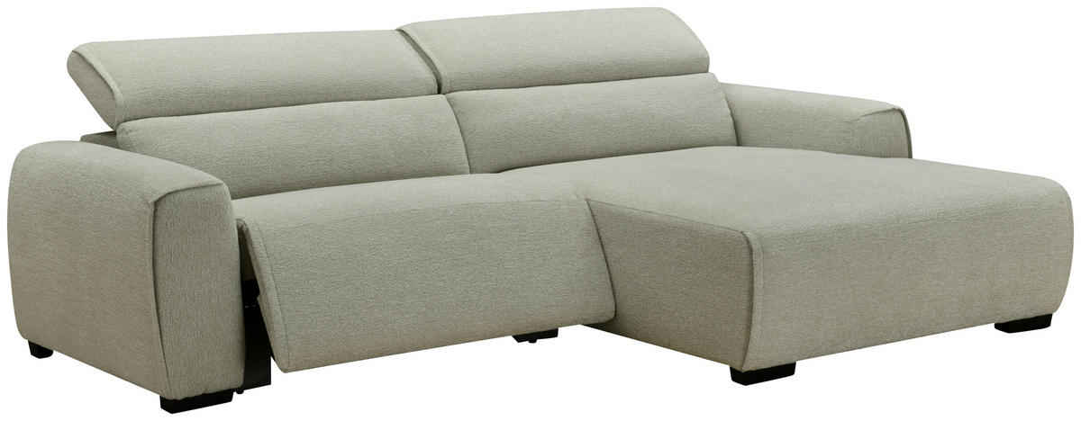 ECKSOFA Beige Mikrofaser  - Beige/Schwarz, Design, Holz/Textil (256/172cm) - Carryhome