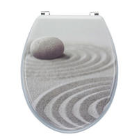 WC-SITZ Hellgrau  - Hellgrau, Basics, Kunststoff (45/36/5cm)