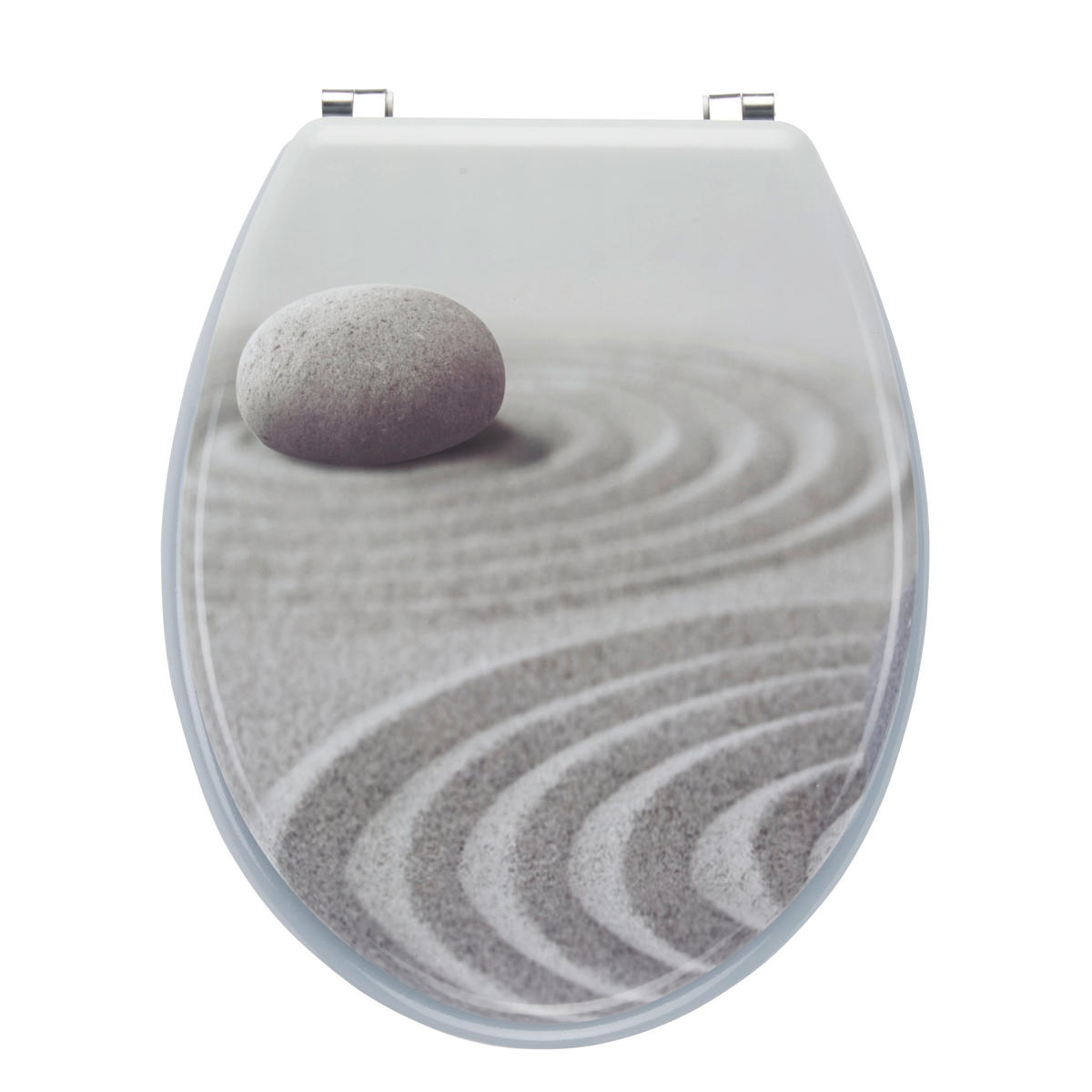 WC-SITZ Hellgrau  - Hellgrau, Basics, Kunststoff (45/36/5cm)