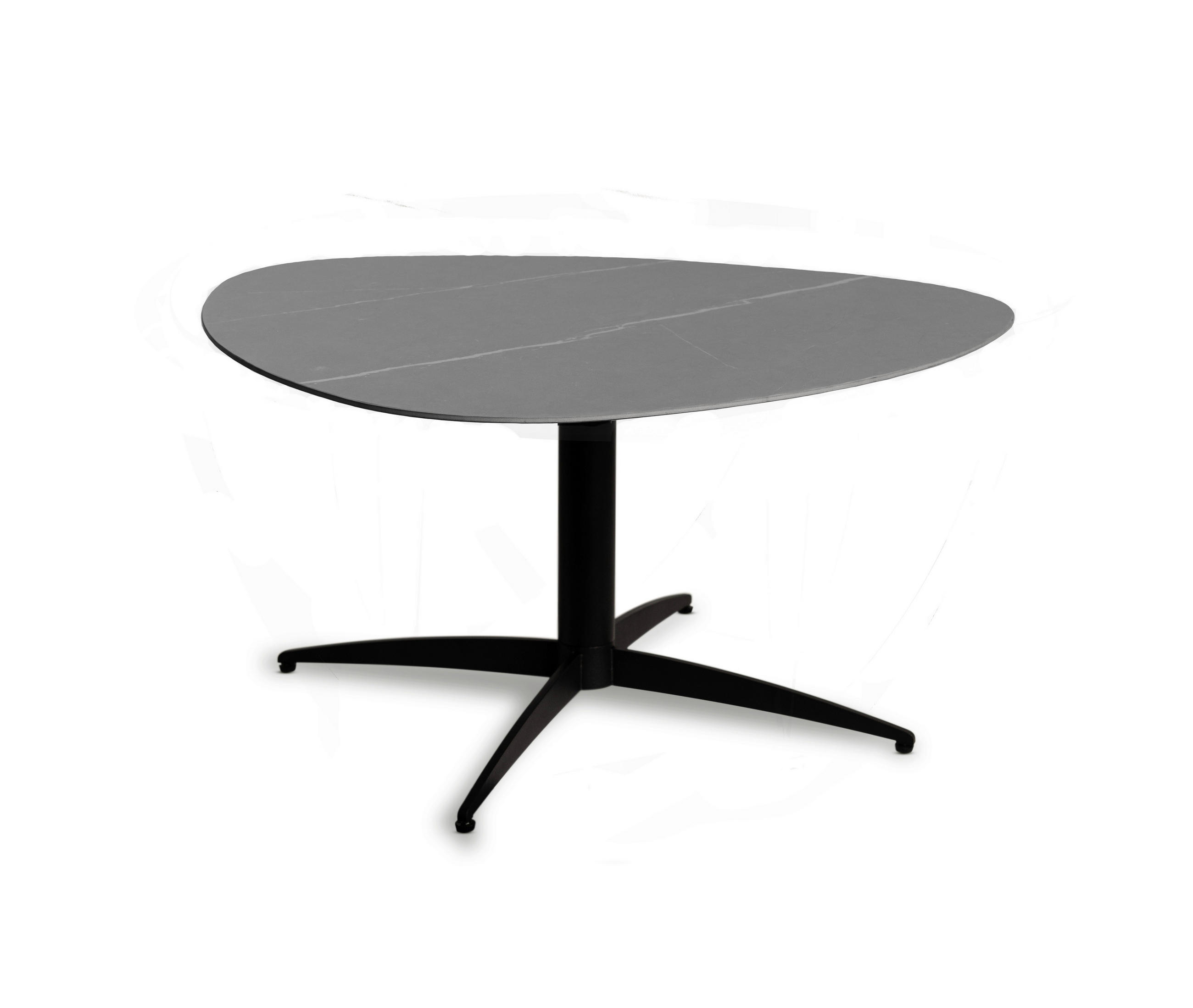 COUCHTISCH 40/40/35 cm Freiform Grau, Schwarz  - Schwarz/Grau, Design, Stein/Metall (40/40/35cm) - Xora