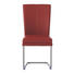 SCHWINGSTUHL Echtleder Edelstahlfarben, Rot - Edelstahlfarben/Rot, Design, Leder/Metall (44/98/58cm) - Valdera
