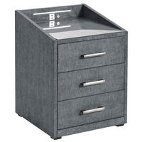 NACHTSCHRANK 47/61/46 cm  - Anthrazit/Silberfarben, Basics, Holzwerkstoff/Kunststoff (47/61/46cm) - MID.YOU