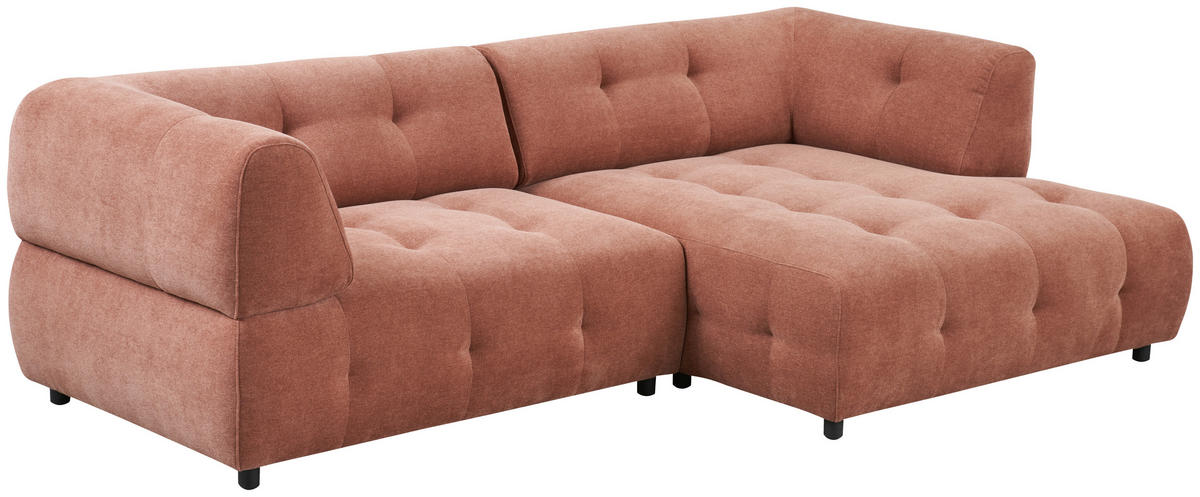 SOFFA i rostfärgad  - svart/rostfärgad, Design, textil/plast (244/73/140cm) - Pure Home Comfort