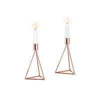 Set De Suporturi Lumânări - arămiu, Basics, metal (9,5/16,5cm) - Echtwerk
