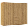 DREHTÜRENSCHRANK 251/197/60 cm 5-türig Eichefarben  - Eichefarben, Design, Holzwerkstoff/Kunststoff (251/197/60cm) - Novel