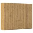 DREHTÜRENSCHRANK in Eichefarben - Eichefarben, Design, Holzwerkstoff/Kunststoff (251/197/60cm) - Novel