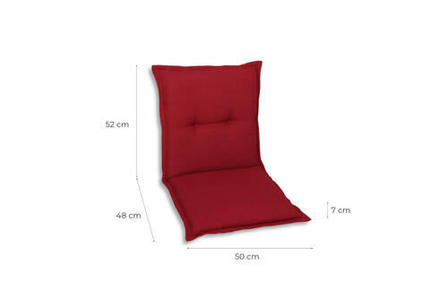 SESSELAUFLAGENSET Uni  - Kirschrot, Basics, Textil (50/7/100cm)