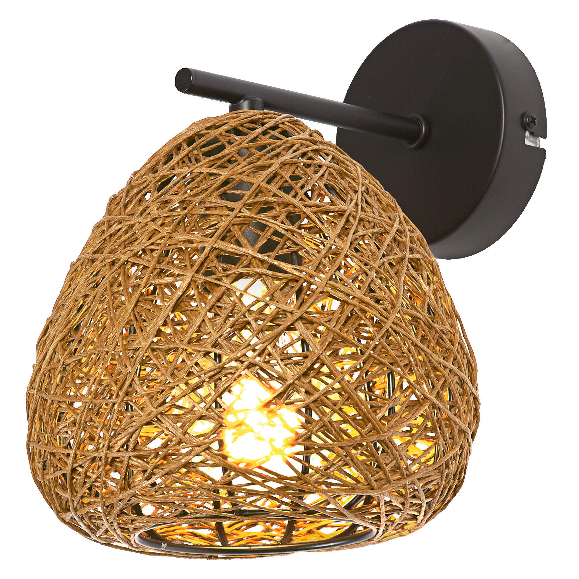 WANDLEUCHTE 16/18,6/21 cm   - Beige, Natur, Papier/Metall (16/18,6/21cm) - Ledvance