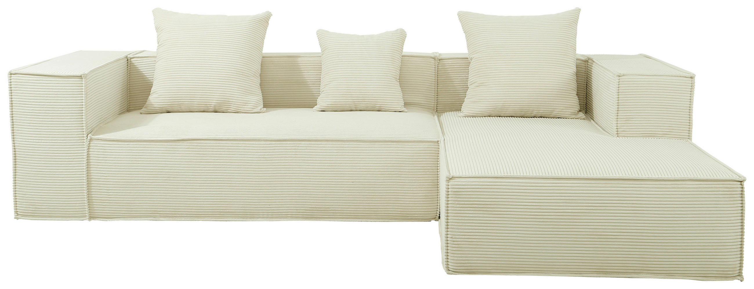 HÖRNSOFFA i manchester beige  - beige, Design, textil (270/60/100cm) - P & B