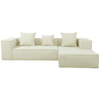 ECKSOFA in Cord Beige   - Beige, Design, Textil (270/60/100cm) - P & B