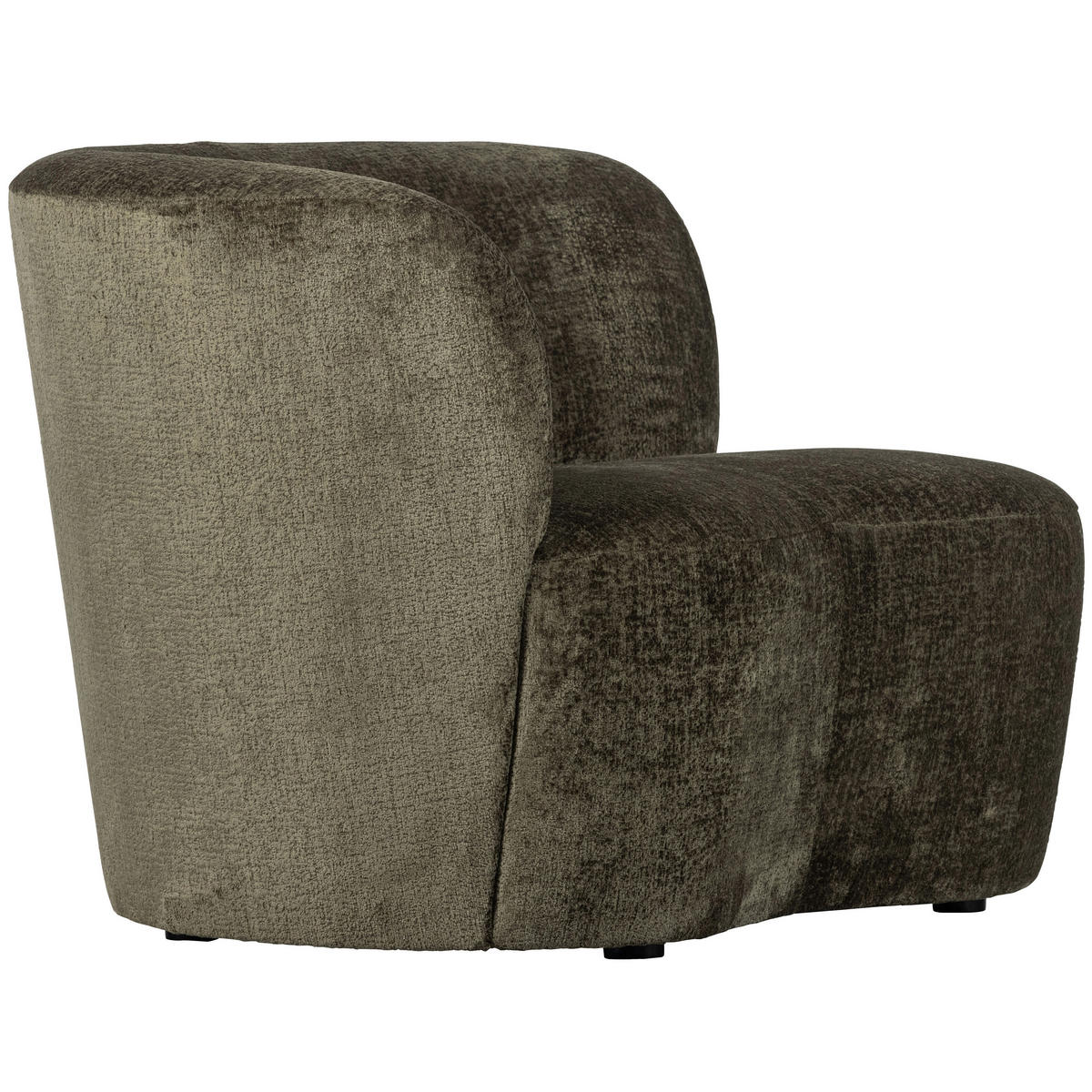 RÉCAMIERE in Samt Dunkelgrün  - Dunkelgrün/Schwarz, Design, Kunststoff/Textil (112/73/80cm) - Livetastic