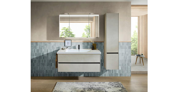 WASCHTISCHKOMBI 121 cm  - Sandfarben/Weiß, Design, Keramik/Holzwerkstoff (121cm) - Dieter Knoll