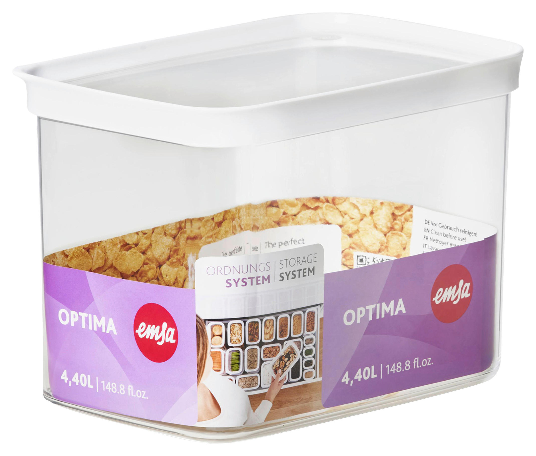 FRISCHHALTEDOSE 4.4 l  - Weiß, KONVENTIONELL, Kunststoff (22,5/16/17,5cm) - Emsa