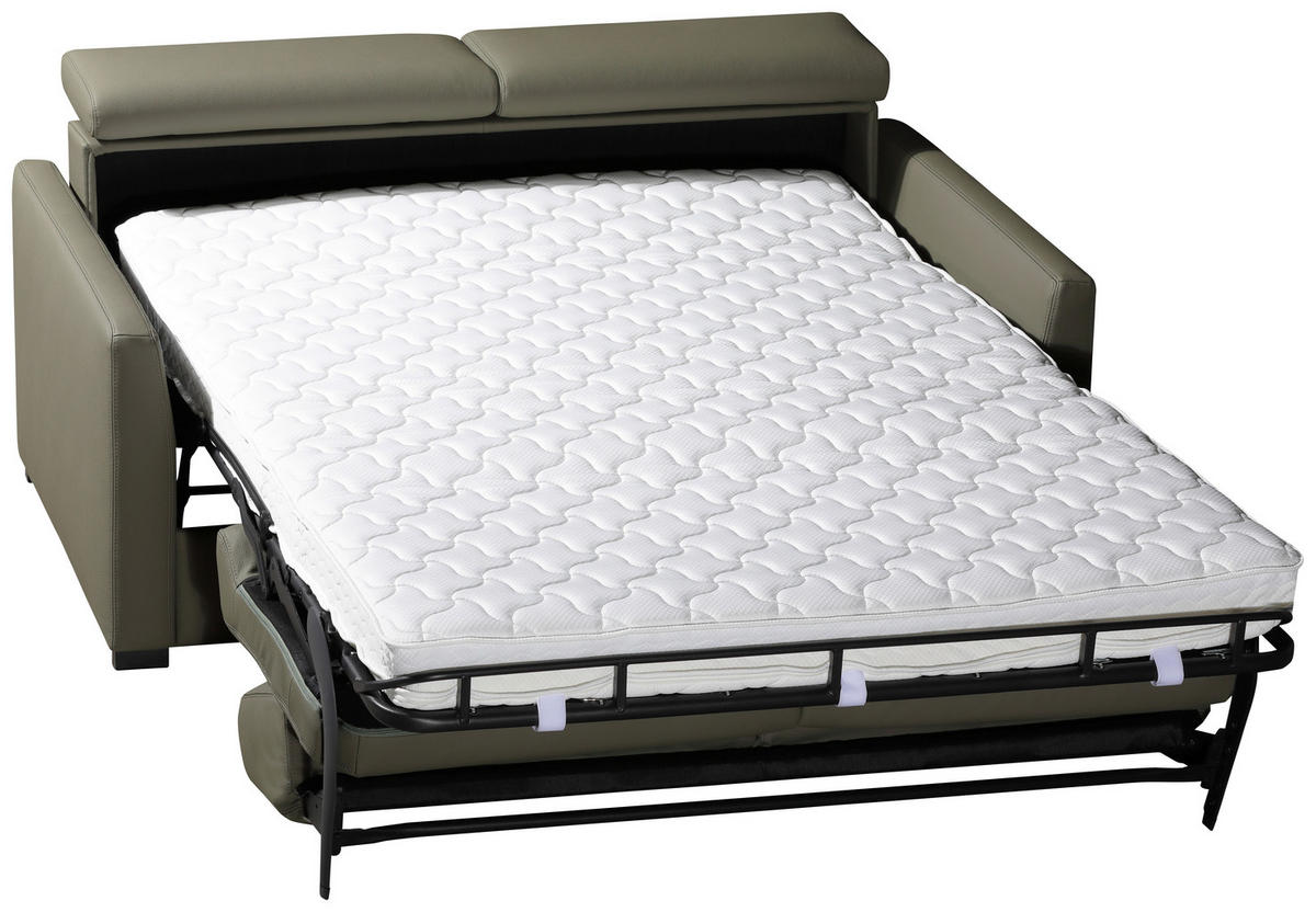 SCHLAFSOFA  mit Bettkasten erhältlich, Bettfunktion erhältlich, Rücken echt, Armteil links, Armteil rechts Flachgewebe Khaki  - Khaki/Schwarz, Design, Holz/Textil (184/85/97cm) - Novel