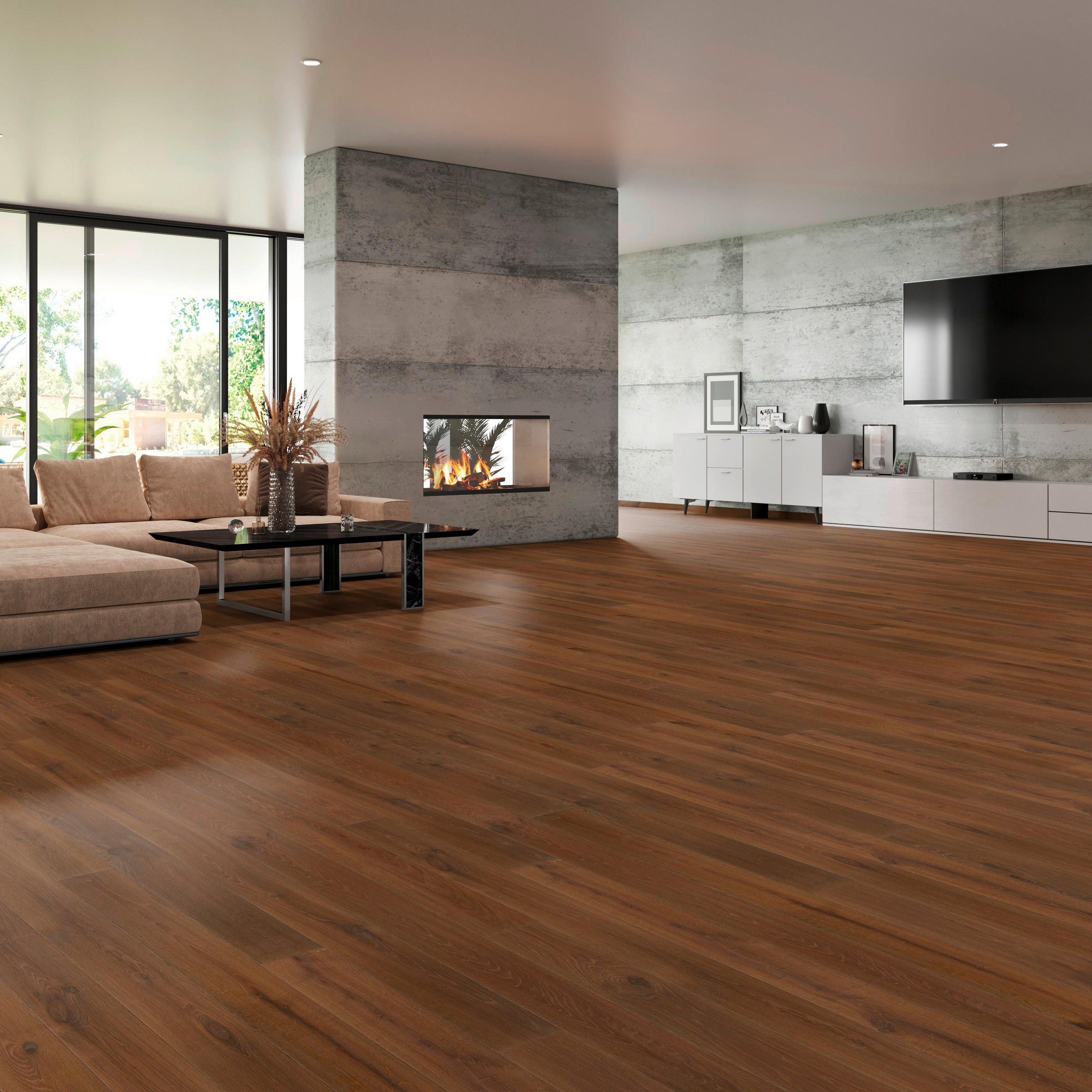 LANDHAUSDIELE Marcanto Trend Eiche Mocca 100011501  per  m² - Design, Holz (220,5/17,6/1,3cm) - Tilo