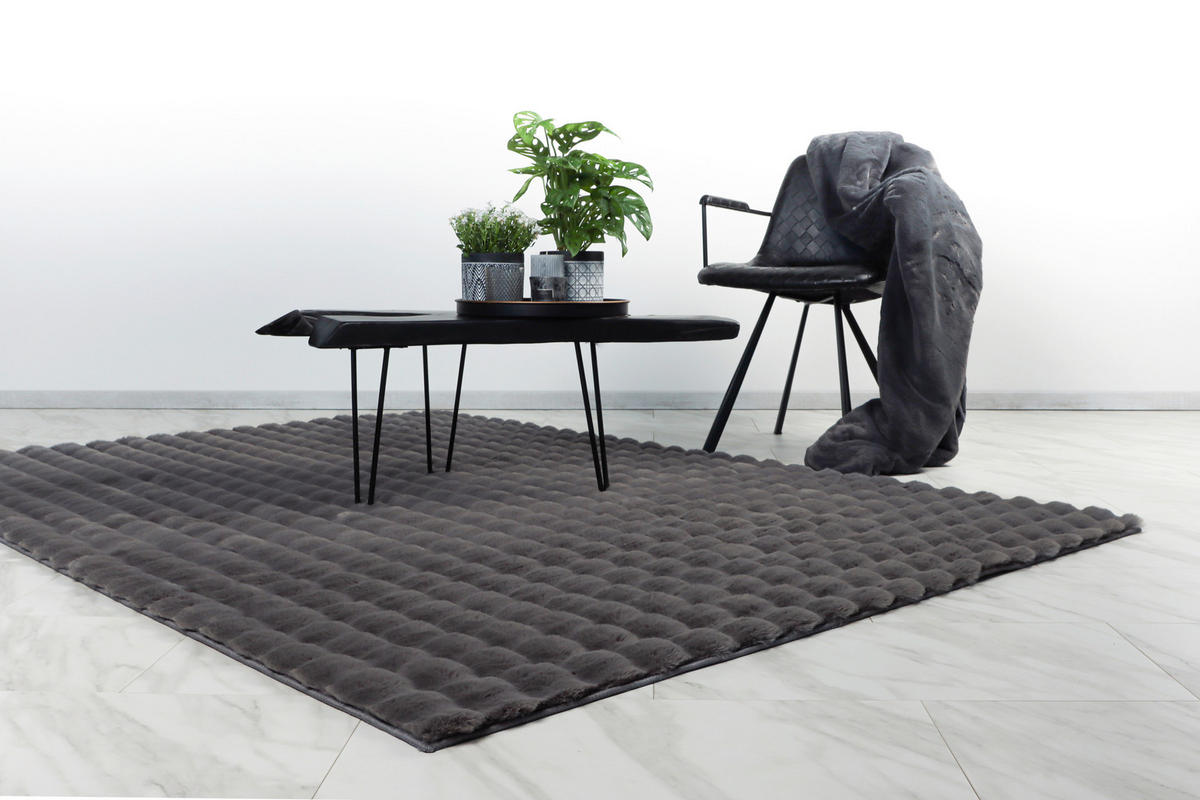 HOCHFLORTEPPICH 80/150 cm Harmony 800 Graphite Graphitfarben  - Graphitfarben, KONVENTIONELL, Textil (80/150cm)