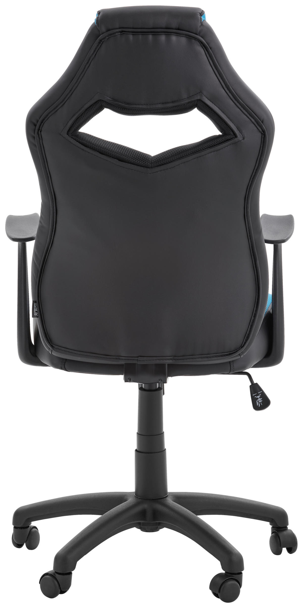 GAMING STOL kovina, umetna masa, tekstil modra, črna  - modra/črna, Design, kovina/umetna masa (62/112,5-122/68cm) - Hom`in