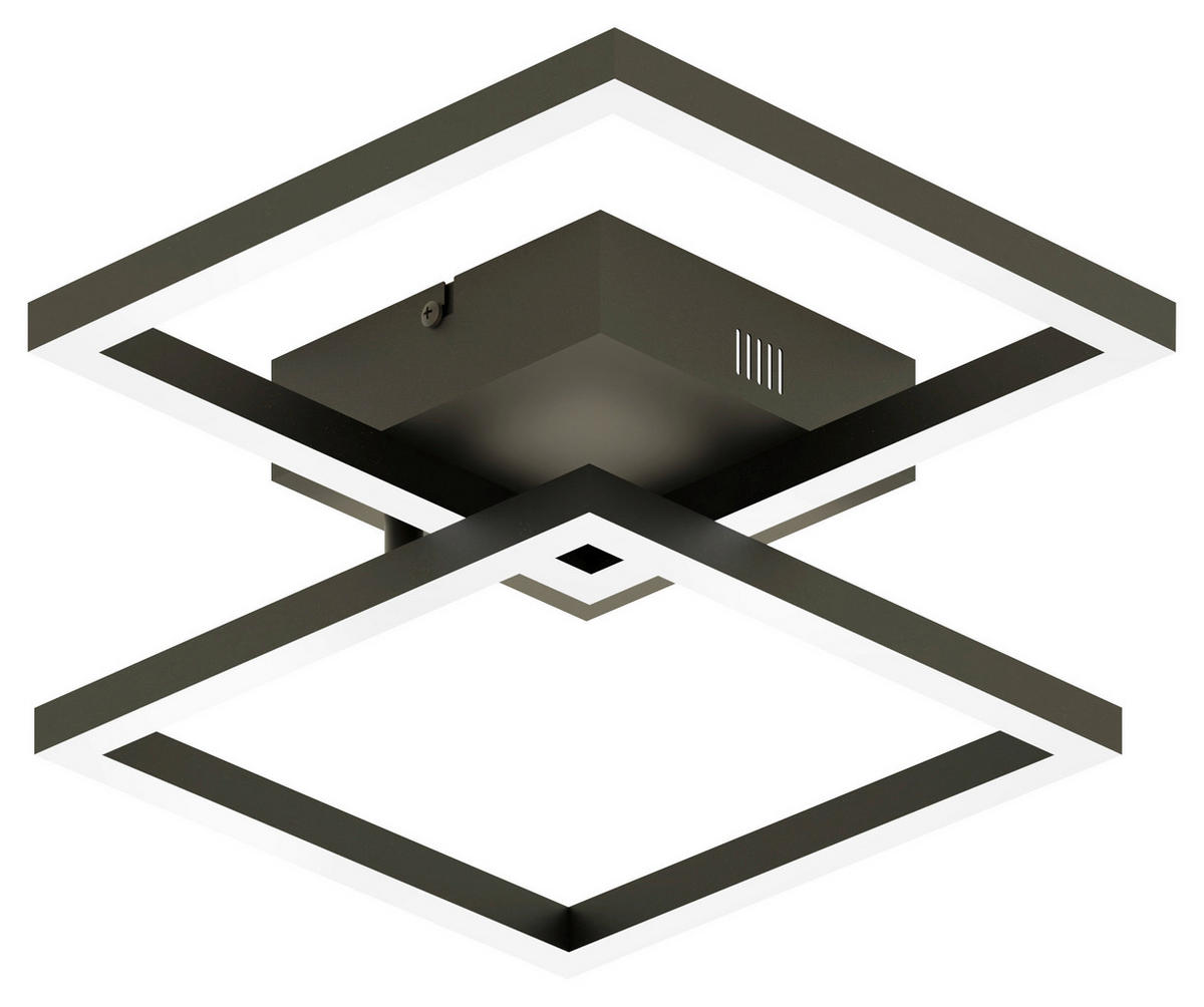 LED-DECKENLEUCHTE  Smart 44/7,8/44 cm   - Schwarz, Design, Metall (44/7,8/44cm) - Tint