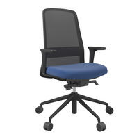 DREHSTUHL Blau, Schwarz  - Blau/Schwarz, MODERN, Kunststoff/Textil (70/103-115/70cm)