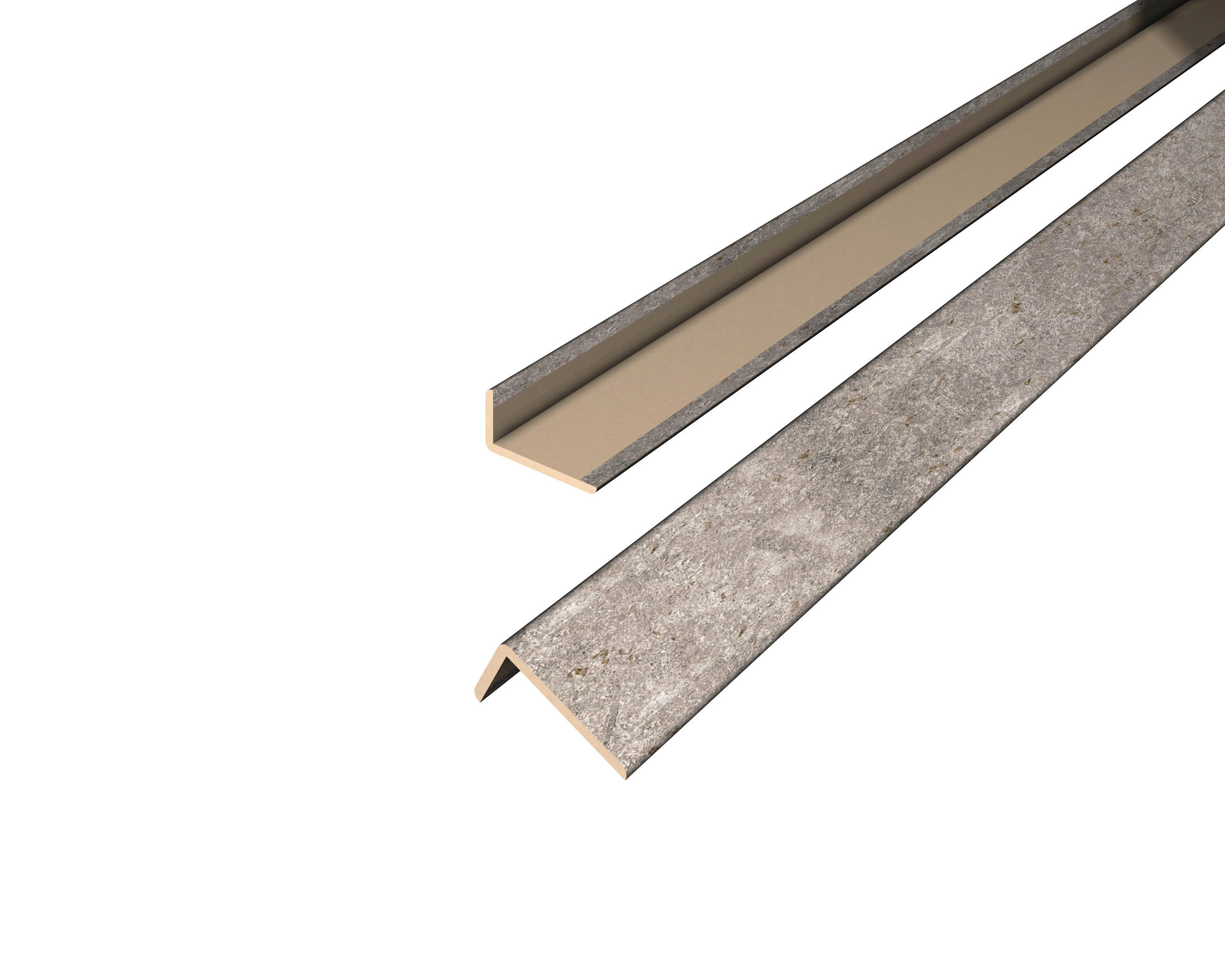 Winkelleiste grau - Grau, Design, Naturmaterialien (240/2.2/4.5cm) - Egger Holzwerkstoffe