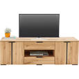 TV-ELEMENT Holz Schwarz, Eichefarben  - Eichefarben/Schwarz, Natur, Holz/Holzwerkstoff (180/54/43cm) - Linea Natura