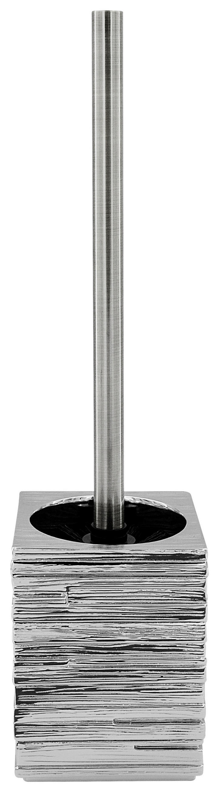 WC-BÜRSTENGARNITUR - Chromfarben/Silberfarben, Basics, Kunststoff/Metall (9,5/38,5/9,5cm) - Sadena