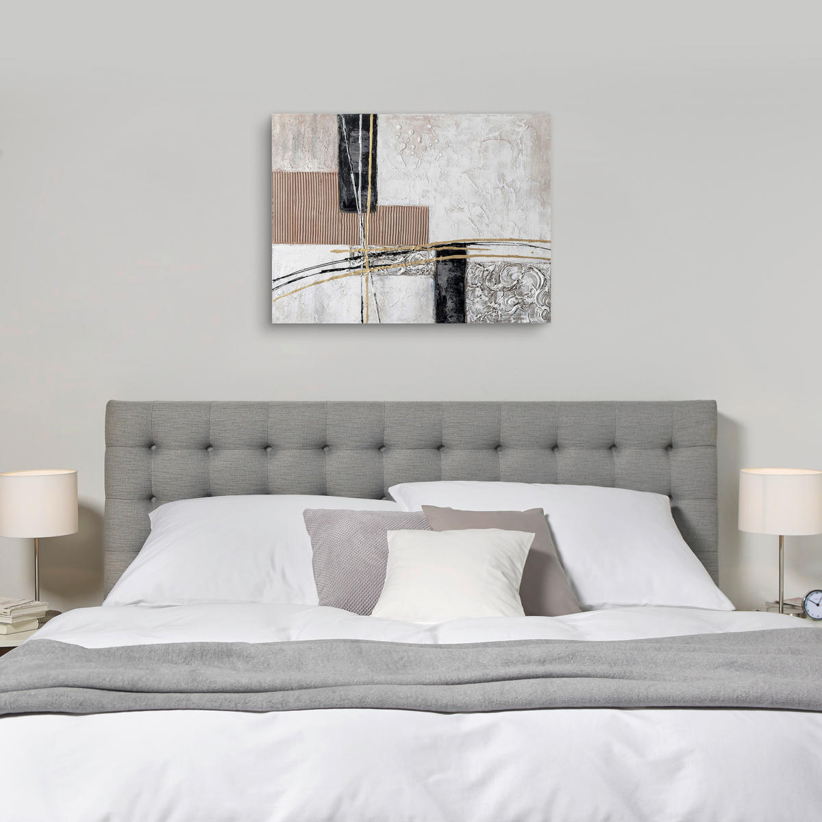 ULJENA SLIKA  120/90 cm       - smeđa, Design, drvo/tekstil (120/90cm) - Monee