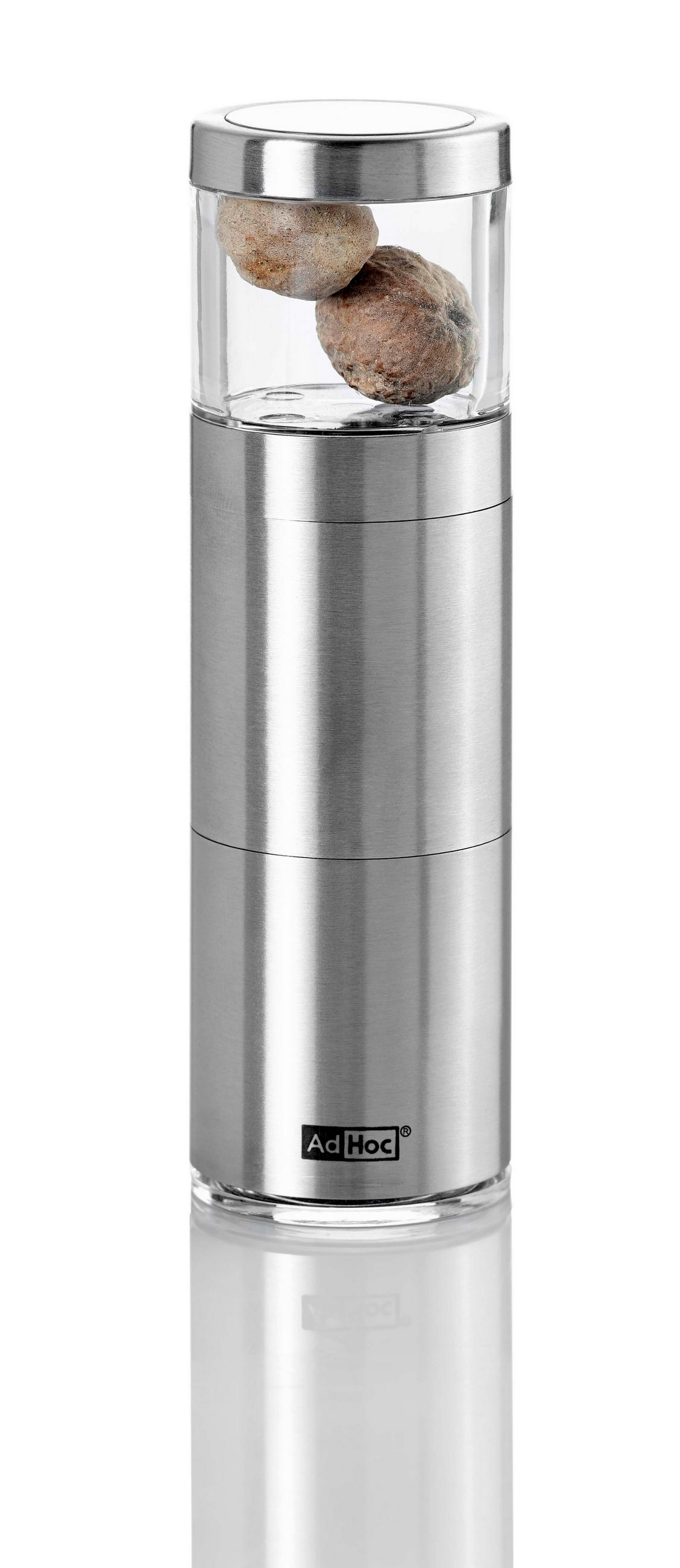 MUSKATMÜHLE MUSKATINO  - Edelstahlfarben, Design, Metall (3,8/12,5cm) - AdHoc