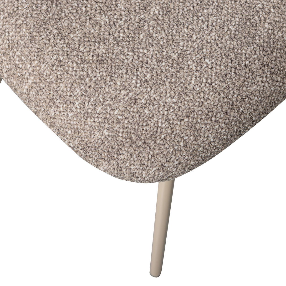 STUHL-SET 2 Stück  in Eisen Webstoff  - Sandfarben, MODERN, Textil/Metall (46/77/56cm) - Livetastic