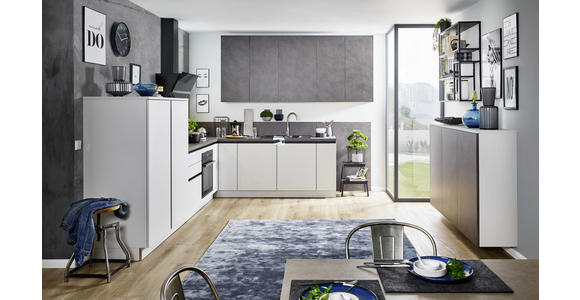 EINBAUKÜCHE - Naturfarben/Grau, Design, Holzwerkstoff - Dieter Knoll