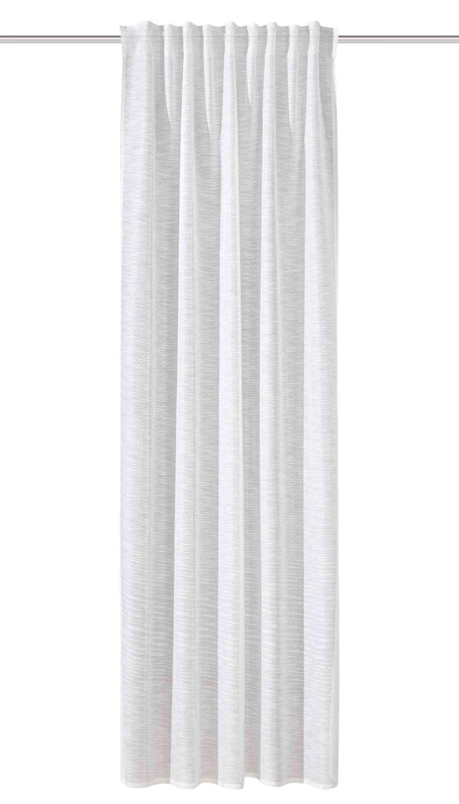 FERTIGVORHANG  halbtransparent   135/300 cm  - Weiß, Basics, Textil (135/300cm)