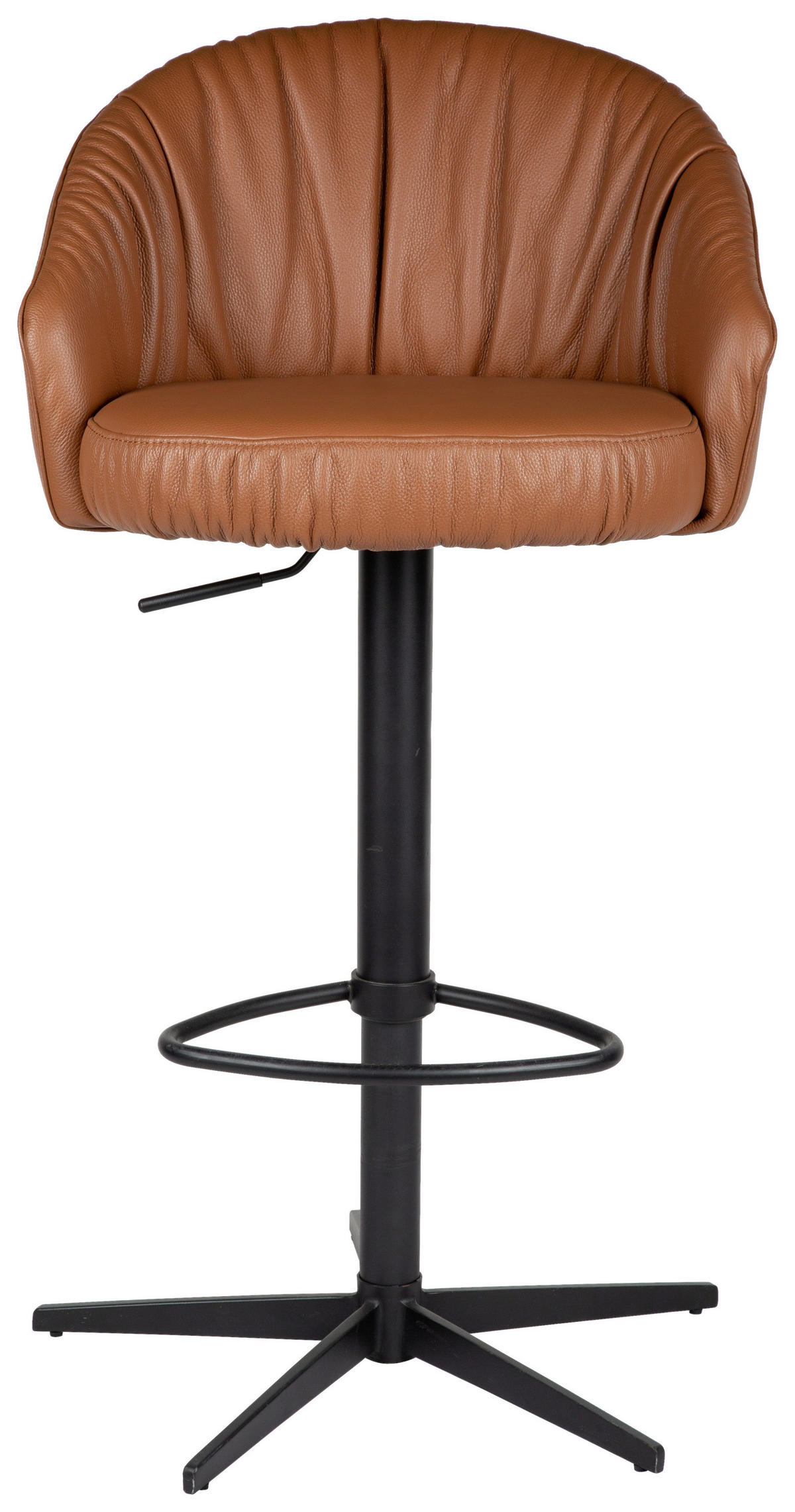 BAROVÁ ŽIDLE, černá, koňaková - černá/koňaková, Design, kov/kůže (57/96,5-114/58,5cm) - Dieter Knoll