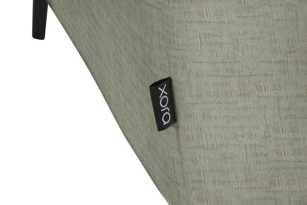 ECKSOFA in Chenille Creme  280/205 cm  - Creme/Schwarz, Design, Textil/Metall (280/205cm) - Xora