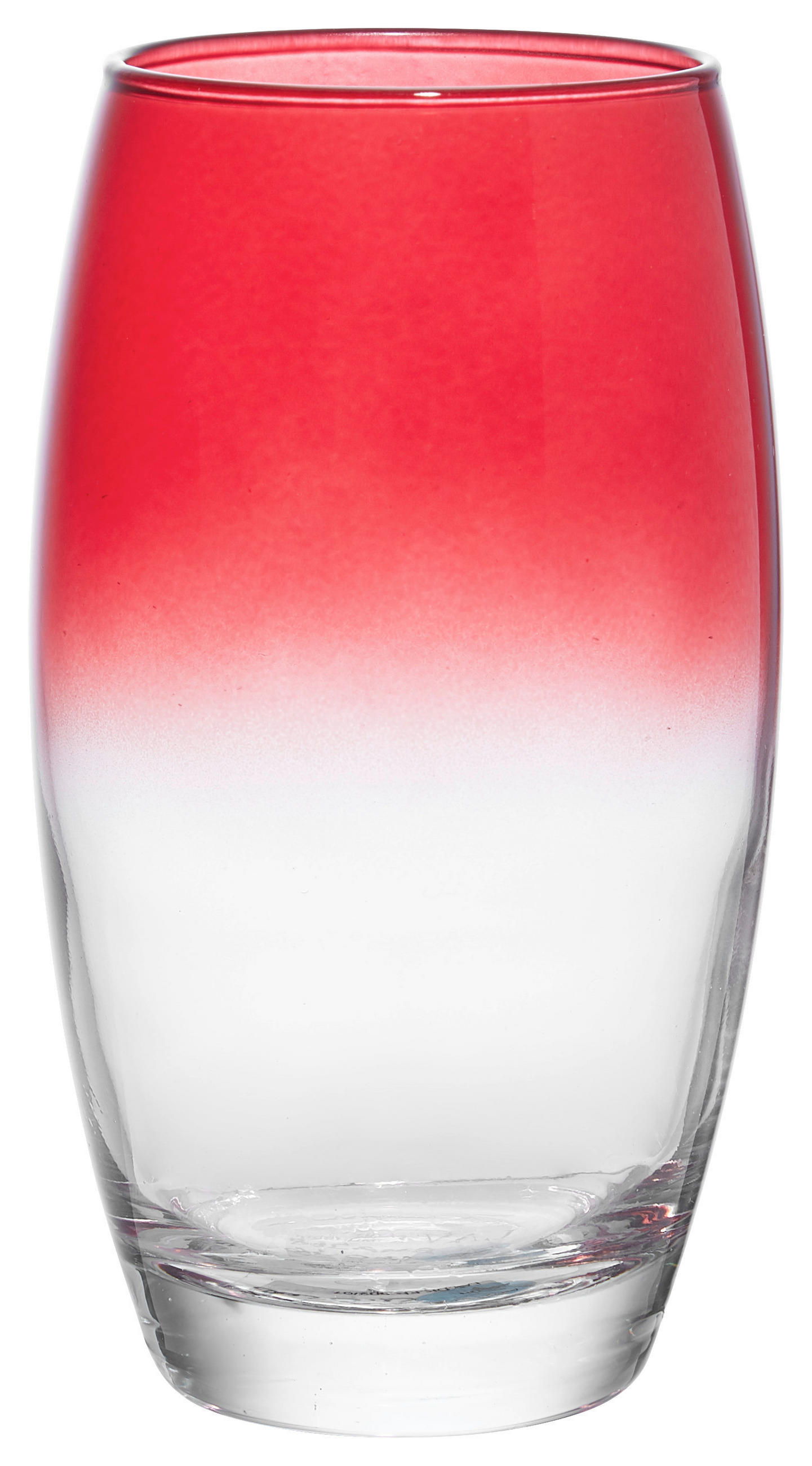 PAHAR LONG DRINK 510 ml  - străveziu/roșu, Trend, sticlă (6,6cm) - Homeware